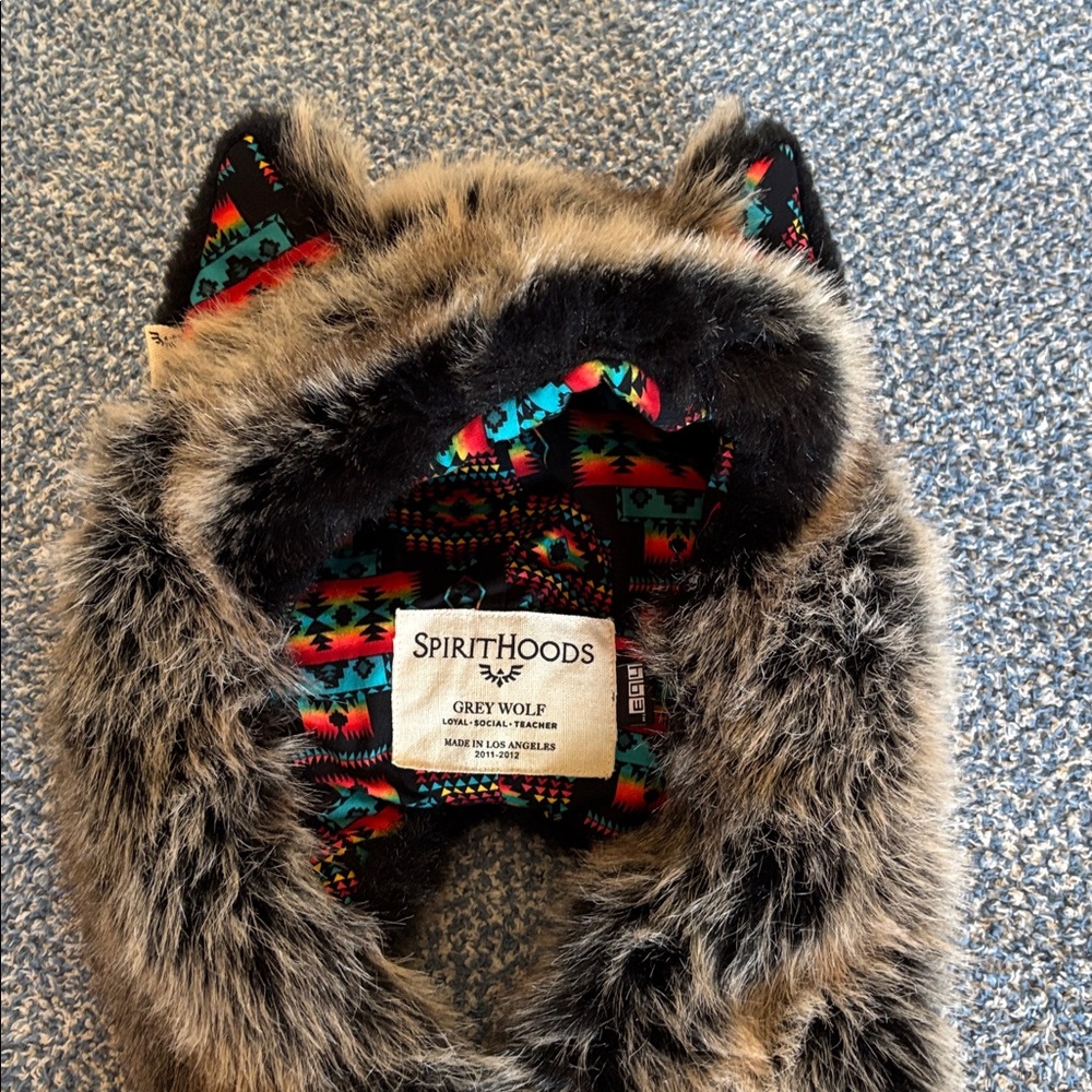 SpiritHoods Gray Wolf Faux Fur Hat - Picture 5 of 7